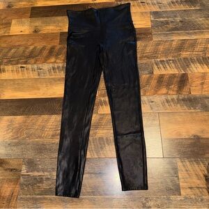 SPANX Black Faux Leather Leggings